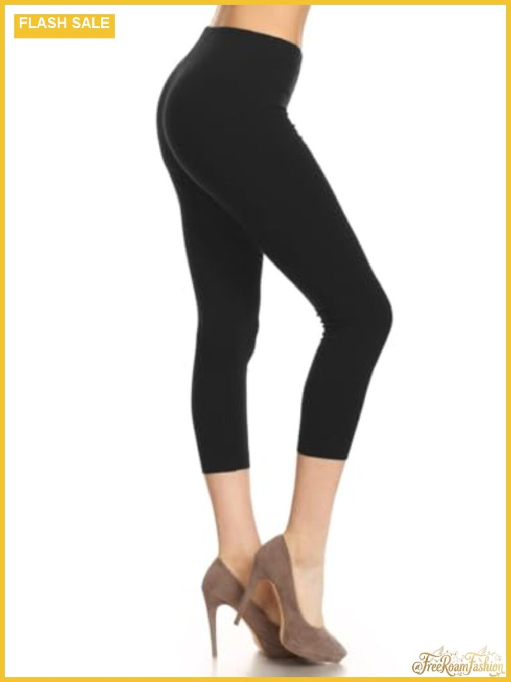 High Waisted Cotton Leggings Capri Yoga Athletic